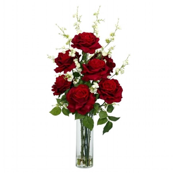 Dare2Decor Roses with Cherry Blossoms Silk Flower Arrangement DA404715